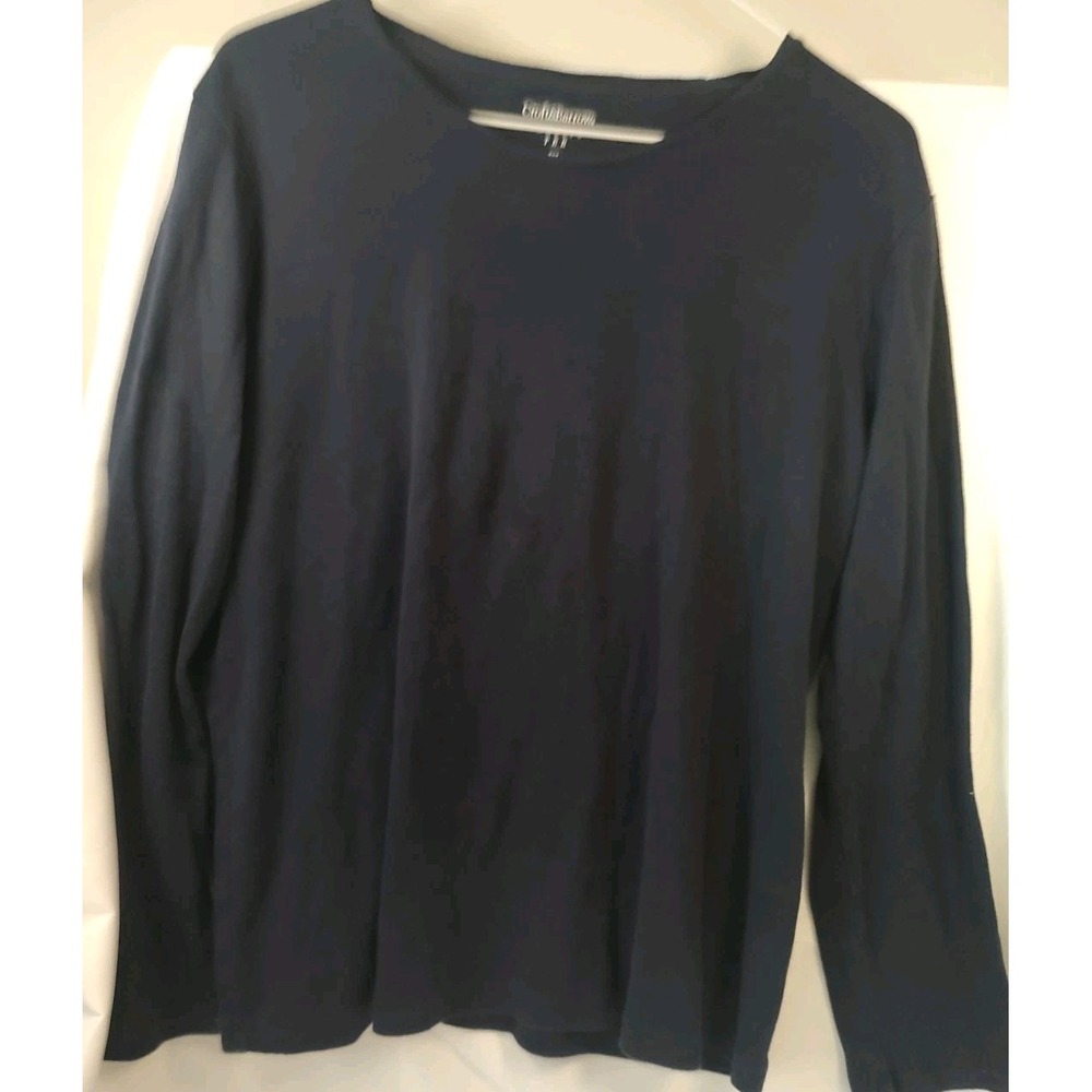 Croft & Barrow Long‎ Sleeve Classic Tee Navy Ideal Look Size XL